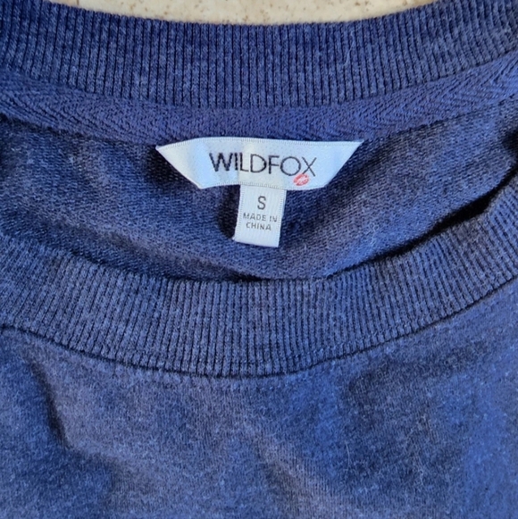Wildfox Good Vibes Blue Sweater - Picture 2 of 3